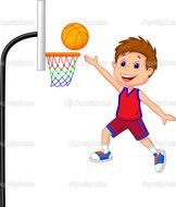 Boy Playing Basketball Clip Art N9
