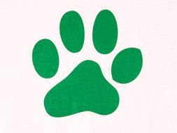 Clip art of green Paw Print