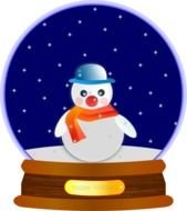 Globe Snow Animated Graphics darwing