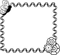 Black And White Border Clip Art drawing