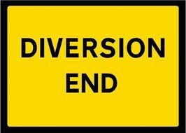 Diversion End Sign Clip Art