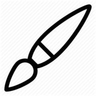 Paint Brush Line Art