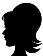 Young Women Silhouette as a picture for clipart