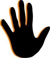 Black Handprint Clip Art