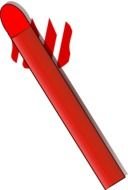 red pencil as a graphic illustration