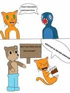 Squid And Stampy Cat, comic drawing