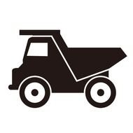 Dump Truck Silhouette Clip Art