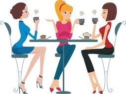 girlfriends having coffee