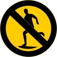 No Running as a sign