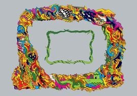 Colorful carnival border clipart