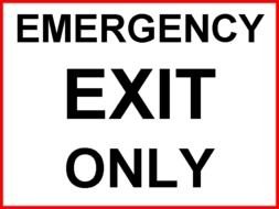 Emergency Exit Only Signs N2