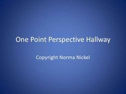 One Point Perspective Hallway