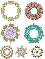 collage with floral pattern on a white background