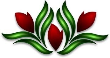 Wildflower green and red drawing