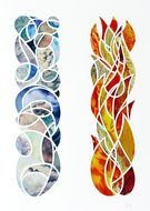 pillars of fire and clouds as a picture for clipart