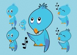 Twitter Bird as a graphic illustration