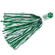 green pompom on a white background