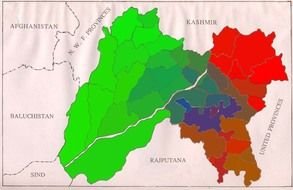 South Asia Map as a graphic illustration