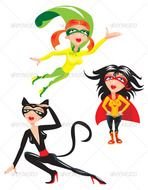 Girl Superhero Cartoon N2