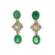 earrings with emeralds