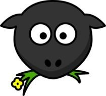 Sheep Head Clip Art N6