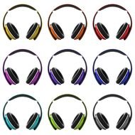 clip art colorful headphones