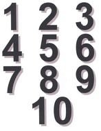 Numbers 1 10 N7