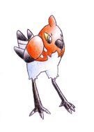 Cartoon Fletchling Pokemon Clipart