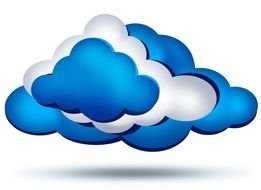 cloud computing blue drawing