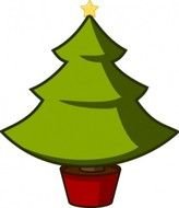 Aacuterbol De Navidad Clip Art Vector Gratis