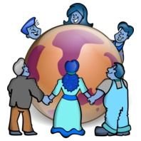 People Holding Hands Clip Art Of A Globe