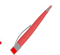 red and grey Pen, drawing