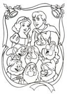 Snow White And The 7 Dwarfs Coloring Pages
