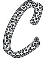 Cheetah Print Letters drawing