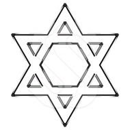 Black And White Jewish Star
