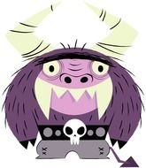 cartoon monster as a graphic illustration