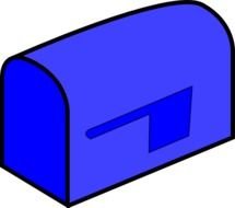 Blue Mailbox Clip Art