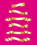 Gold Ribbon Banner N5