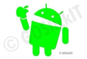 Android Eating Apple Logo