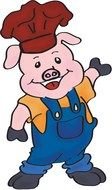 Clipart of BBQ Pig