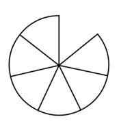 Six Sevenths Of A Fraction Pie
