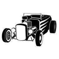 black retro auto as picture for clipart
