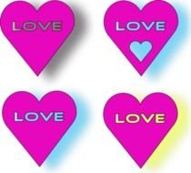 Love Hearts Clip Art N36