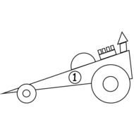 Racing Car, Coloring Page