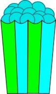 Popcorn Box Vector Clip Art drawing