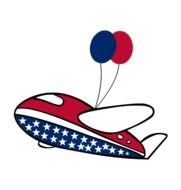 Clipart Presidents Day Plane Balloon America