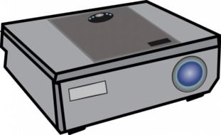 Cartoon video projector clipart
