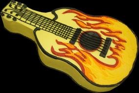 clipart of the Flaming Guitar design