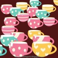 Digital Paper Coffee Cup drawing