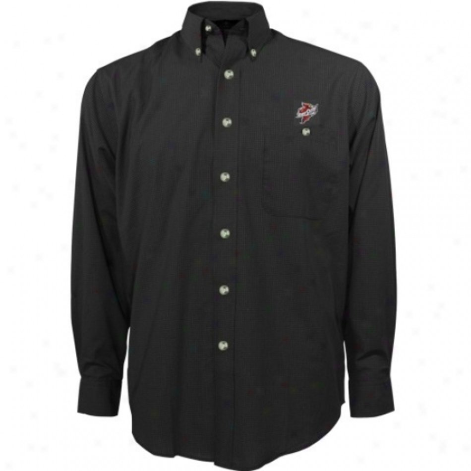 Antigua Iowa State Cyclones Black Matrix Long Sleeve Dress T Shirt